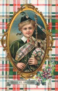 Britse nieuwjaarskaart (kleurenlitho)