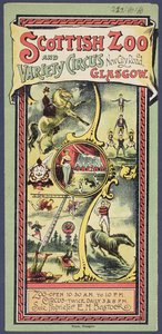 Publiciteitsfolder voor de Scottish Zoo and Variety Circus, ca. 1890 door Scottish School