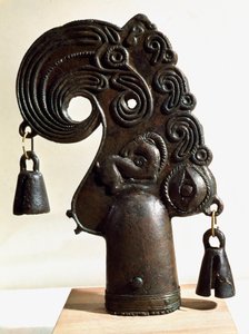 Scythische kunst: bronzen speerpunt versierd met een fantastisch dier. Uit Ulski (Kuban), Noord-Kaukasus in Rusland, 4e eeuw v.Chr. Hermitage Museum Sint-Petersburg