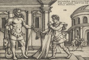 Lichas die het Kleed van Nessus naar Hercules Brengt, uit De Werken van Hercules