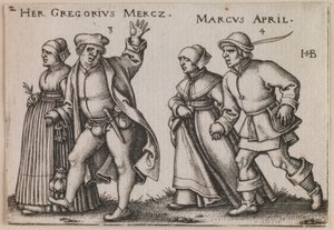 Maart en april door Sebald Beham
