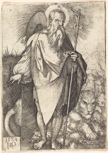 Heilige Hiëronymus staand door Sebald Beham