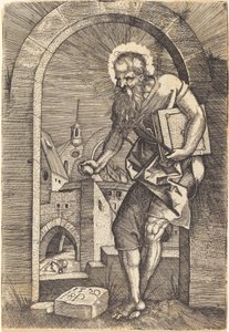 Sint Hiëronymus bij de boog door Sebald Beham