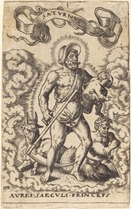 Saturnus door Sebald Beham