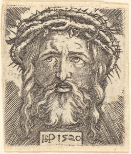 Het hoofd van Christus door Sebald Beham