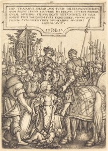 Het oordeel van Trajanus door Sebald Beham