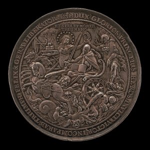 Triomf van koning Gustavus Adolphus [achterkant], 1634 door Sebastian Dadler