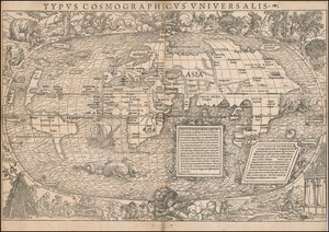 1532 wereldkaart door Sebastian Münster door Sebastian Munster
