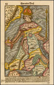 Europa regina Koningin Europa Uit de Cosmographia, 1570