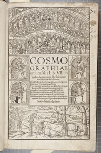 Titelpagina van Cosmographia, 1544