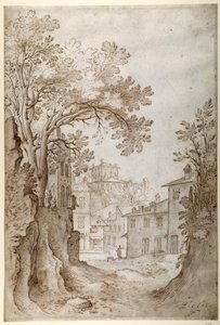 Uitzicht op het Palazzo Quirinale door Sebastian Vrancx