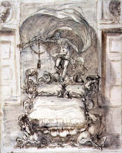 Bed met Zeepaardjes en Fortuna door Sebastiano Ricci