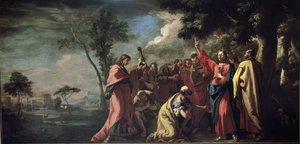 Christus overhandigt de sleutels aan Sint Petrus