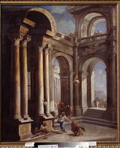 De genezing van de blinde Bartimeüs van Jericho door Sebastiano Ricci