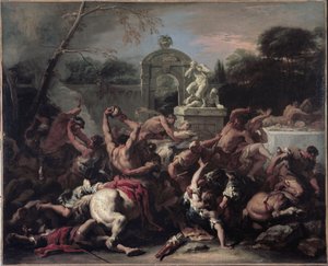 Lapithen en de Centauren door Sebastiano Ricci