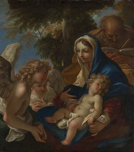De Heilige Familie met Engelen