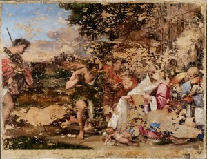 Aanbidding van de herders (na reiniging, voor restauratie) 1510