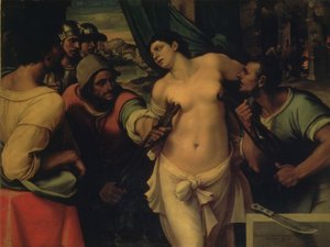 Het Martelaarschap van St. Agatha door Sebastiano del Piombo