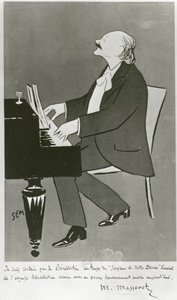 Franse componist Jules Massenet aan het spelen