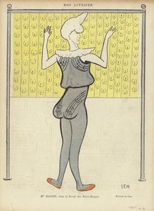 Louise Balthy, Franse actrice, bij de Folies-Bergere, illustratie voor Le Rire