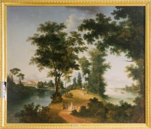 Het grote eiland van Gatchina (Sint-Petersburg) door Semen Fedorovich Shchedrin