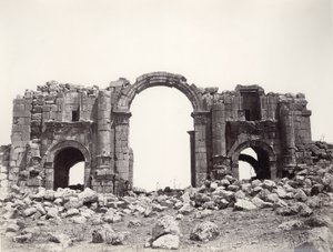 Boog van Hadrianus bij de ingang van Jerash door Sergeant Henry Phillips