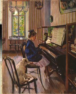 Aan de piano