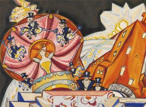 Le théâtre Apollo, Parijs, 1921 door Sergei Yurievich Sudeykin