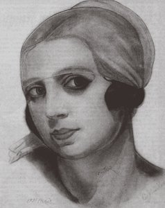 Vera de Bosset Stravinsky, 1921 door Sergei Yurievich Sudeykin