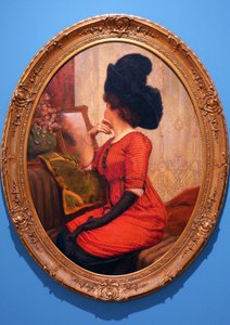 De vrouw in het rood