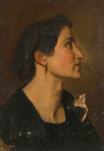 Vrouw in profiel door Severin Falkman
