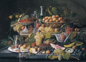 Stilleven: Fruit, 1855 door Severin Roesen