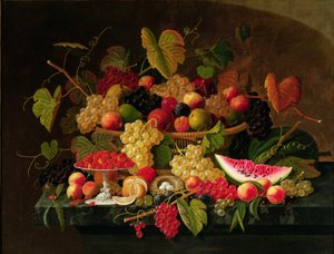 Stilleven met fruit door Severin Roesen