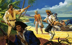 Muiters van de Bounty landen op het eiland Pitcairn door Severino Baraldi