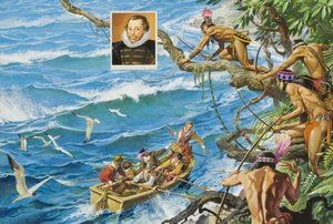 Sir Francis Drake (ca. 1540-96) (gouache op papier) door Severino Baraldi