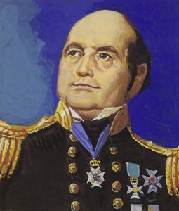 Sir John Franklin (gouache op papier)