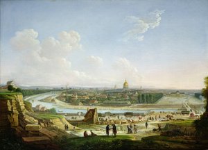 Algemeen Uitzicht op Parijs vanaf de Chaillot Heuvel, 1818 door Seyfert