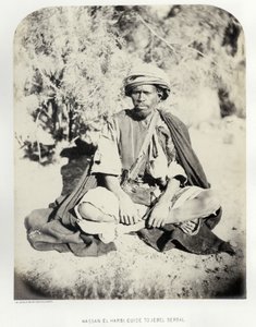 Hassan el Harbi, gids naar Jebel Serbal, 1868 door Sgt. James M. McDonald