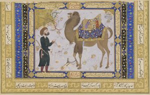 Kameel en verzorger, Safavid Periode, 1556-57