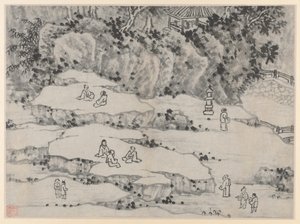 Twaalf uitzichten van Tiger Hill, Suzhou: Het knikkende stenen terras, Tiger Hill..., na 1490