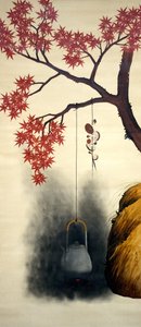 Herfstesdoorn, eind 19e eeuw door Shibata Zeshin