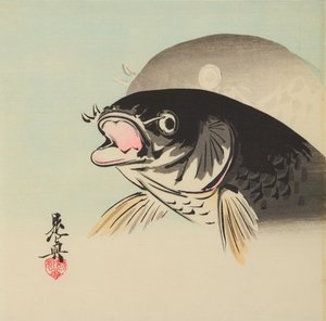 Twee vissen door Shibata Zeshin