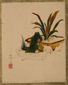Bloemen in Jardinieres door Shibata Zeshin