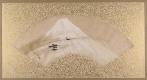 Bergen met vogels door Shibata Zeshin