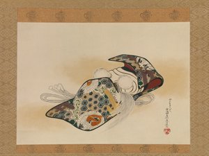 Noh-masker: Okina, gedateerd 1879