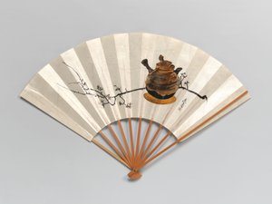 Pruimentak en theepot door Shibata Zeshin