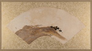Golven en rotsen, eind 19e eeuw door Shibata Zeshin