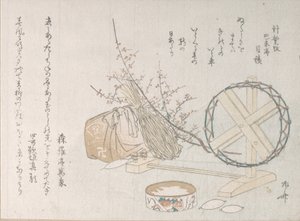 Spinnewiel en spoelen, 19e eeuw door Shinsai