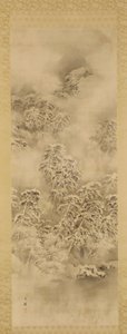 Winterlandschap, Edo-periode of Meiji-tijdperk door Shiokawa Bunrin