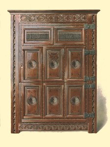 Welsh eiken kast, 1904 door Shirley Charles Llewellyn Slocombe
